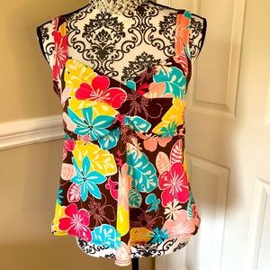 👙*SALE - CAZIMI women’s tankini top, floral, size 18w